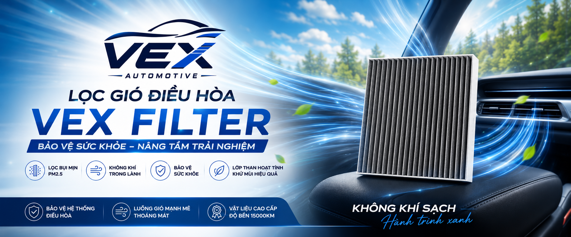 VEX Filter lọc gió điều hòa than hoạt tính